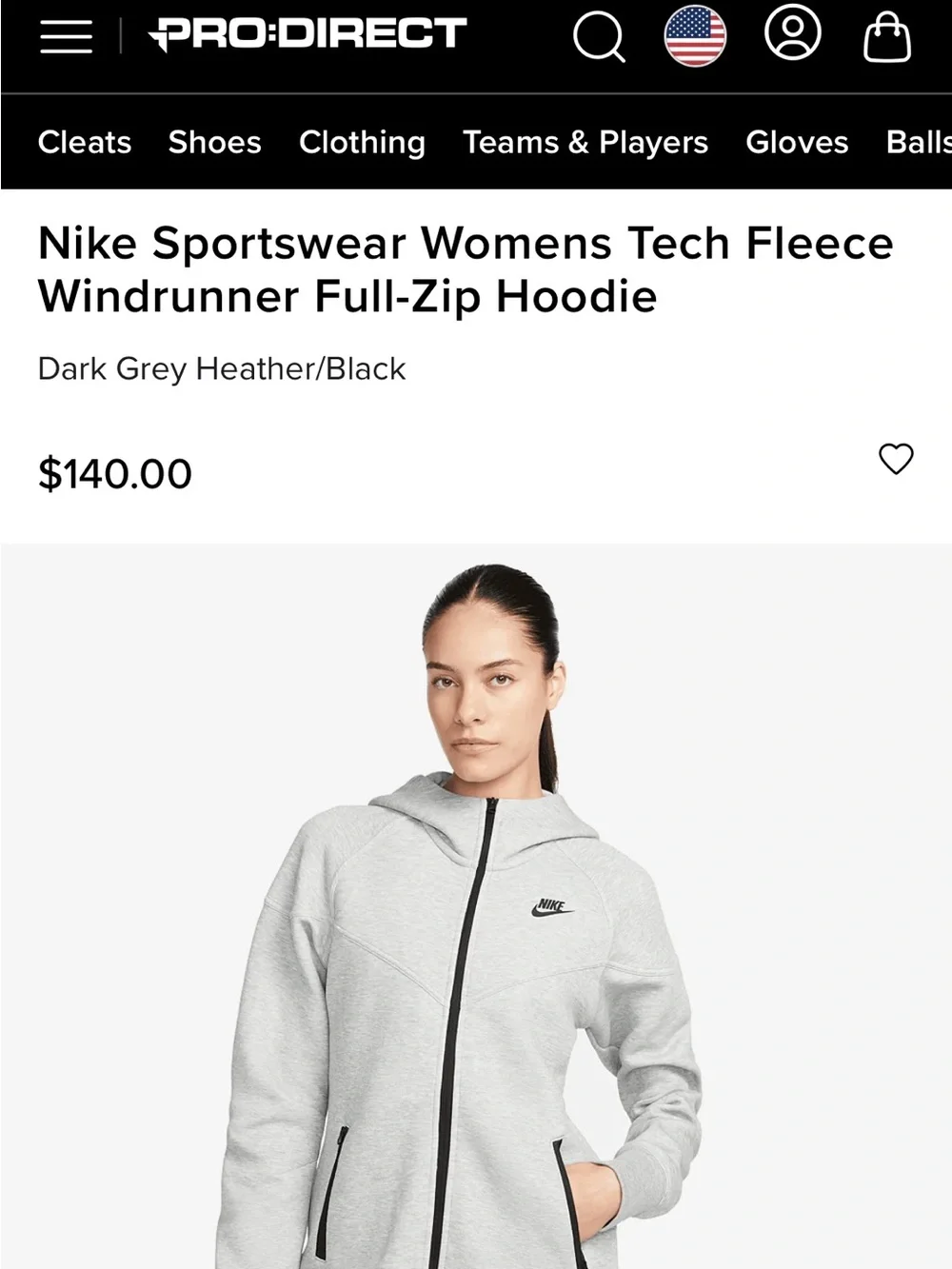 EUC Nike Women's Light Gray Nike Tech Full Zip Hoodie. Size large.